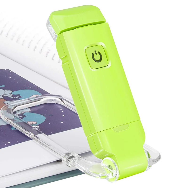 USB Rechargeable LED Book Light 📚 | 15-Level Brightness, 3 Color Modes | Clip-On, Foldable & Portable Bookmark Reading Lamp