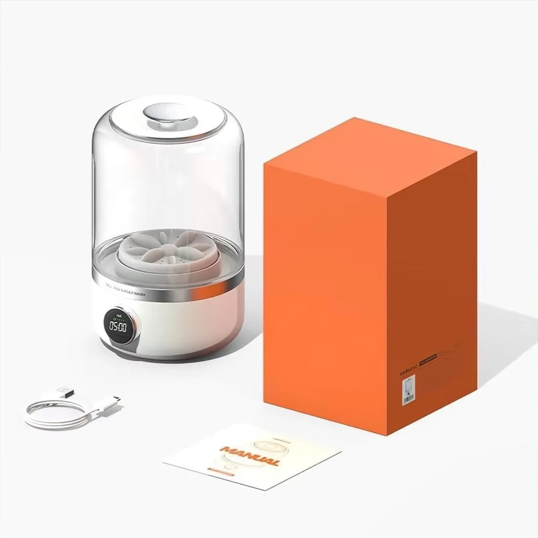 1L Mini Portable Washing Machine – USB Rechargeable Travel Washer for Underwear & Socks 🧦 | Compact Laundry Bucket with Dehydrator Function
