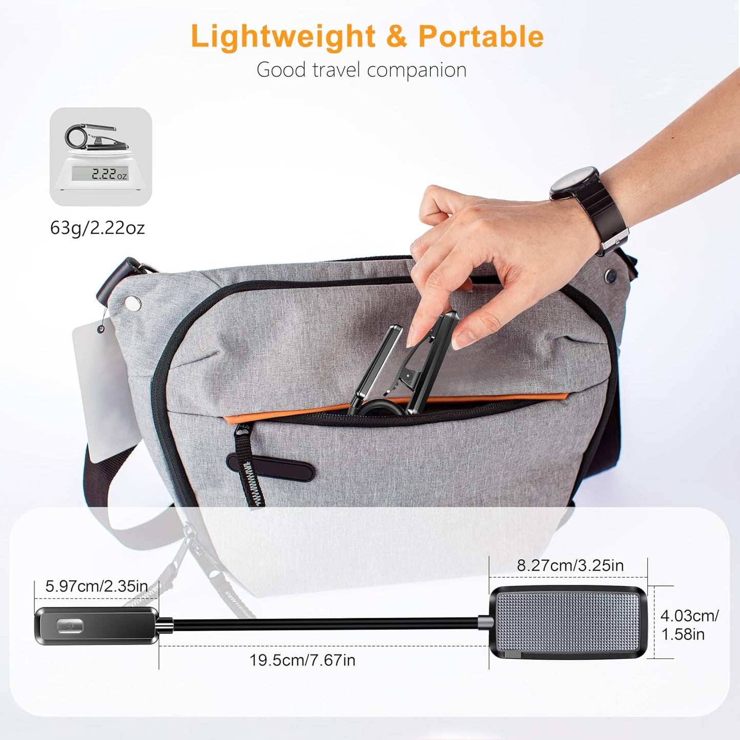 9-LED Rechargeable Clip-On Book Light – Read Comfortably Anytime!