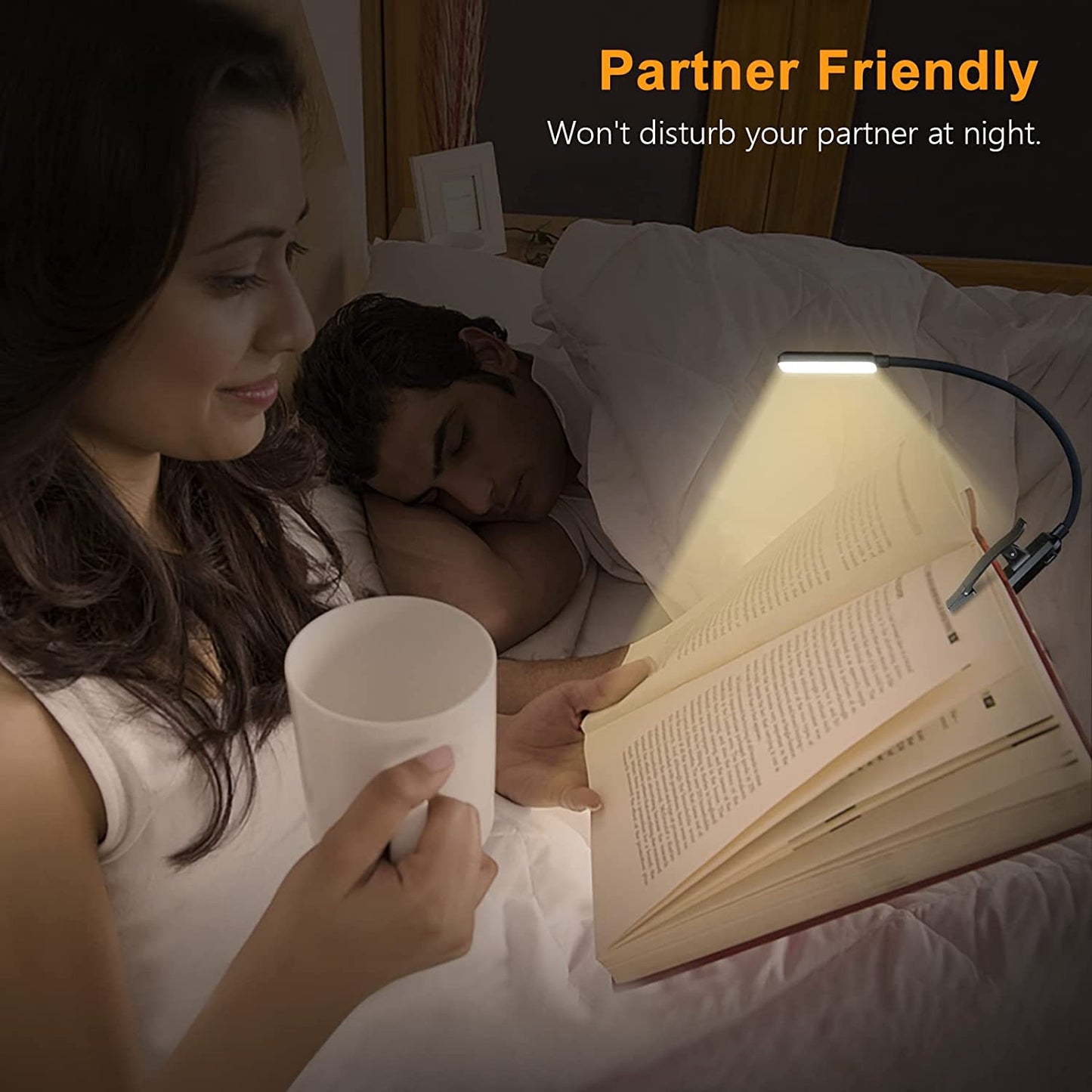 9-LED Rechargeable Clip-On Book Light – Read Comfortably Anytime!