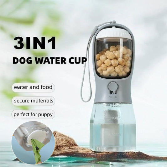 3-in-1 Doggie Adventure Cup! 🦴✨ Sip, Snack & Scoop in One Handy Bottle 🍼 – No Mess, All Fun!