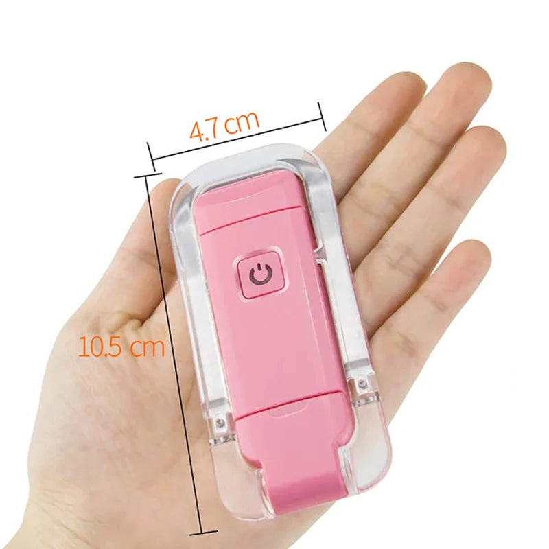 USB Rechargeable LED Book Light 📚 | 15-Level Brightness, 3 Color Modes | Clip-On, Foldable & Portable Bookmark Reading Lamp