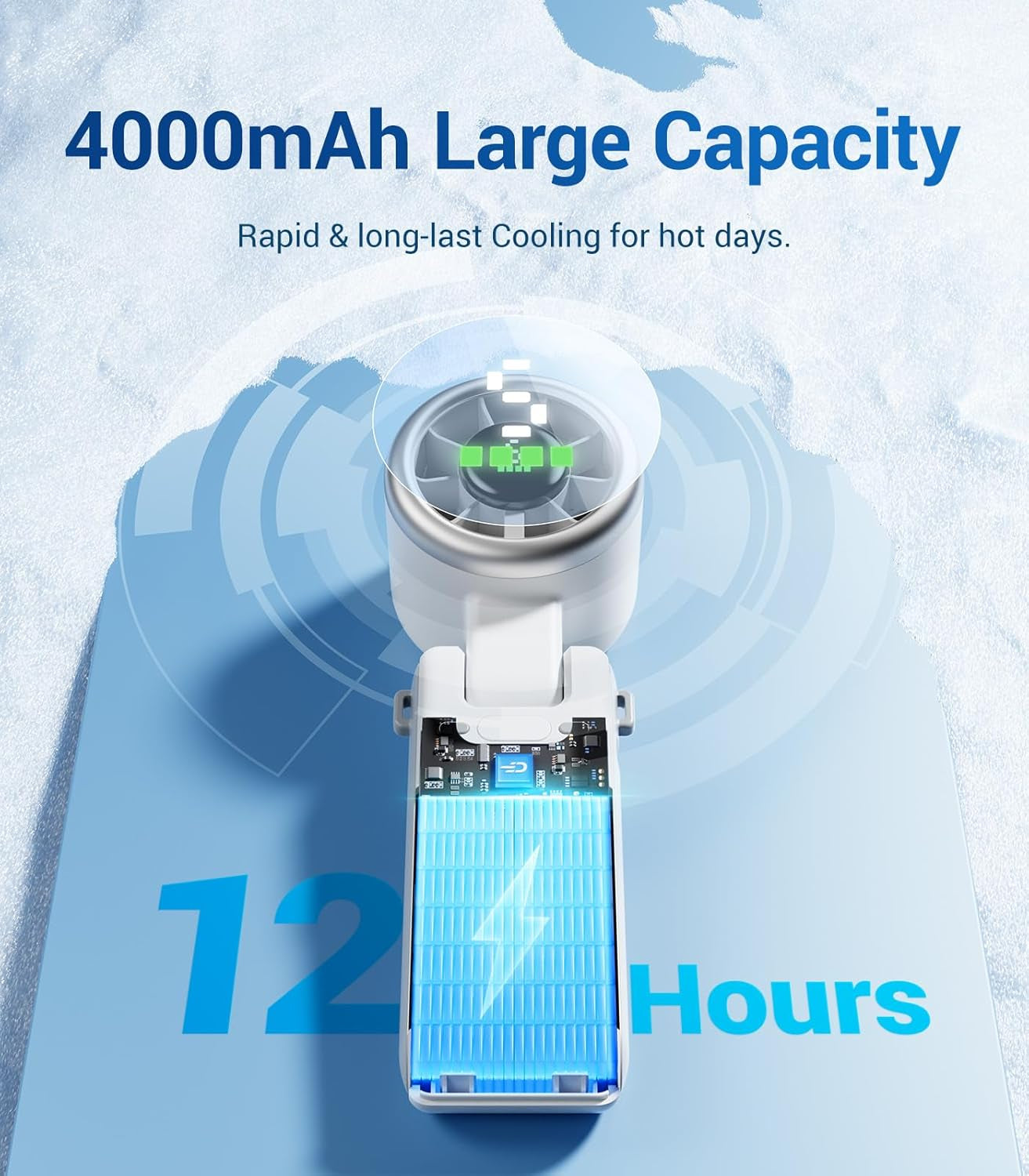 3-in-1 Turbo Handheld Fan 💨 | 5-Speed Cooling, USB Rechargeable, Ultra-Portable Mini Fan for Travel, Outdoor & Work