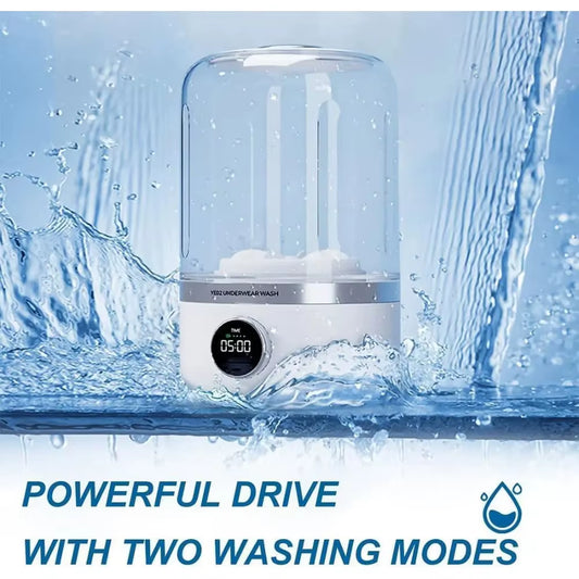 1L Mini Portable Washing Machine – USB Rechargeable Travel Washer for Underwear & Socks 🧦 | Compact Laundry Bucket with Dehydrator Function