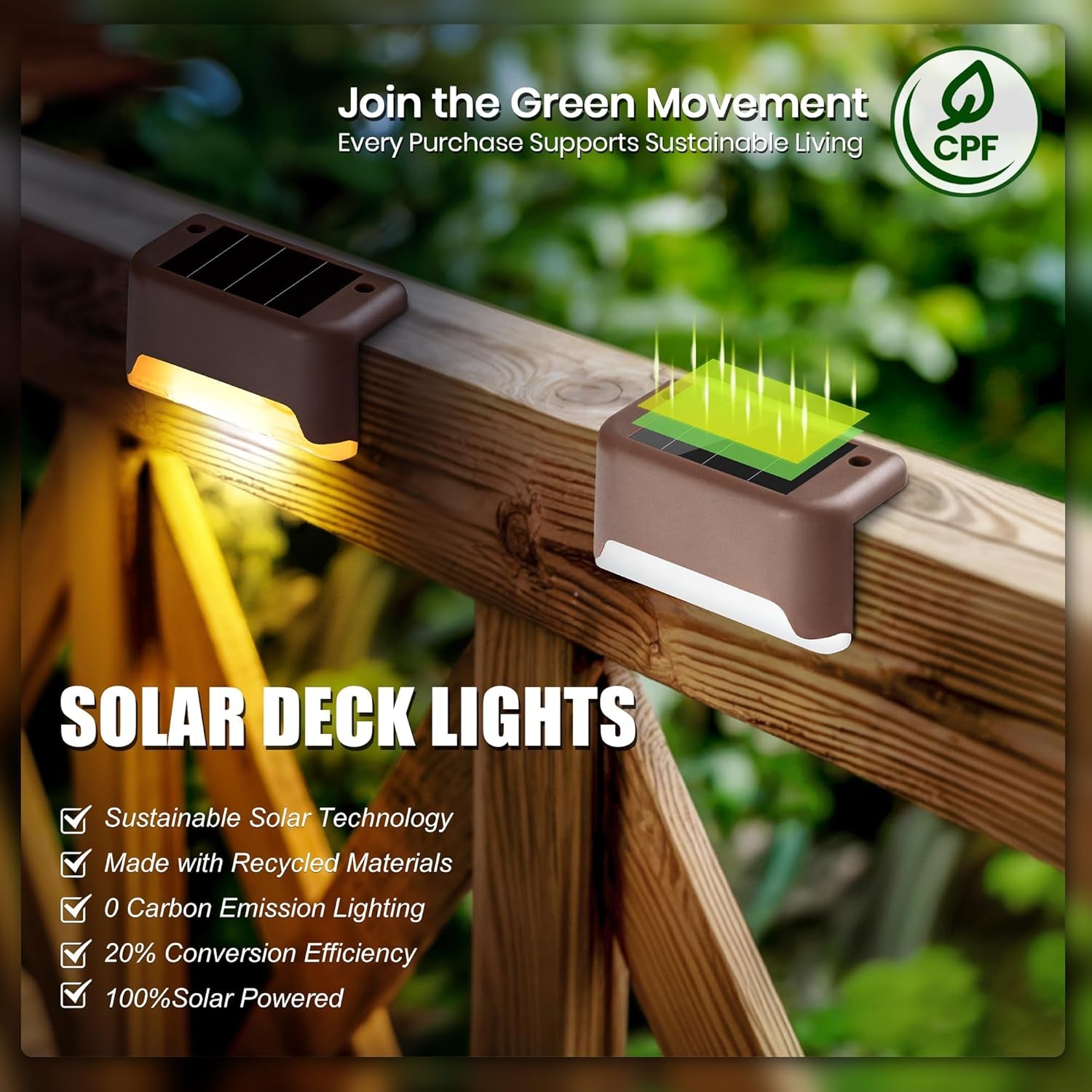 🌞 Solar Deck Lights Outdoor – 16 Pack 🌟 Waterproof Warm White LED Step & Fence Lights – Perfect for Stairs, Patio, Pathway, Yard, Balcony