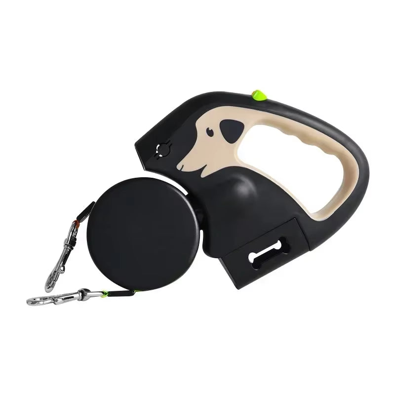 🐾 Dual Dog Retractable Leash – 360° Tangle-Free, Portable & Color-Coded for Easy Control (Up to 25kg)