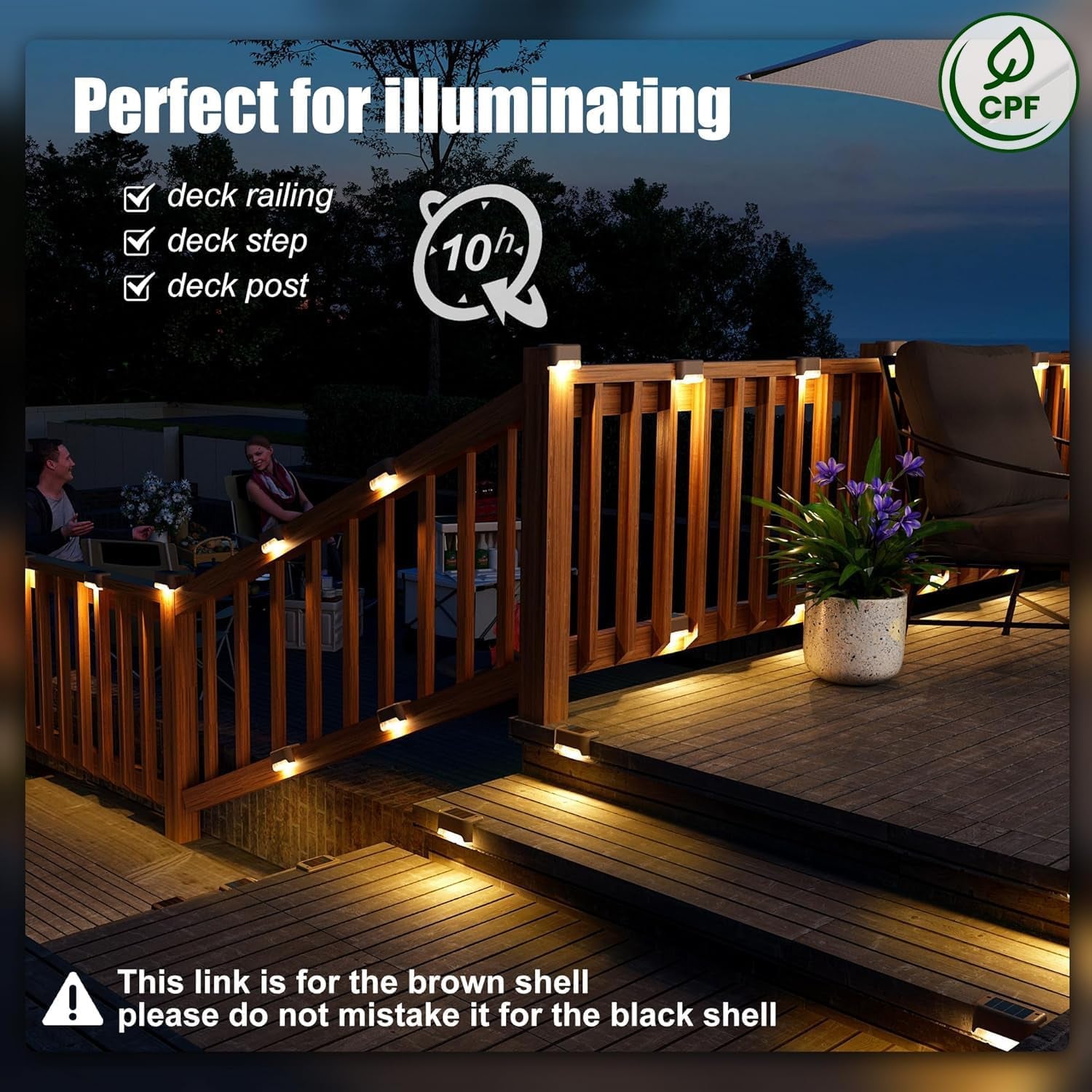 🌞 Solar Deck Lights Outdoor – 16 Pack 🌟 Waterproof Warm White LED Step & Fence Lights – Perfect for Stairs, Patio, Pathway, Yard, Balcony