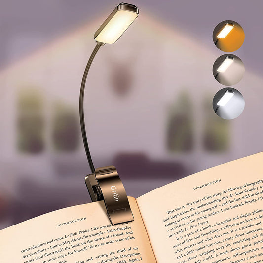 9-LED Rechargeable Clip-On Book Light – Read Comfortably Anytime!