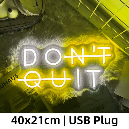 ✨ “DON’T QUIT – DO IT” Neon LED Sign – Inspire & Motivate Your Space!