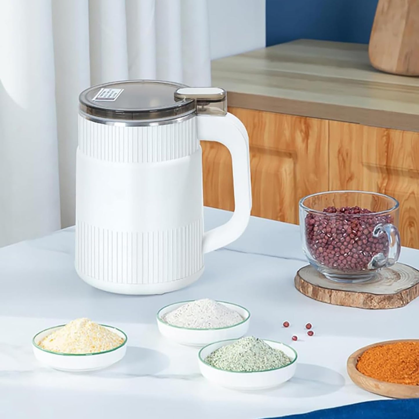Electric Spice & Coffee Grinder 💎 | 500ml Multifunctional Mill for Herbs, Grains, Nuts & More | 200W Stainless Steel Blade – Blue