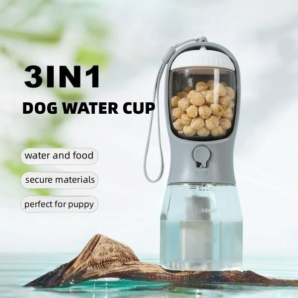 3-in-1 Doggie Adventure Cup! 🦴✨ Sip, Snack & Scoop in One Handy Bottle 🍼 – No Mess, All Fun!