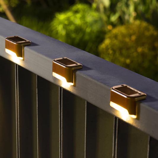 🌞 Solar Deck Lights Outdoor – 16 Pack 🌟 Waterproof Warm White LED Step & Fence Lights – Perfect for Stairs, Patio, Pathway, Yard, Balcony